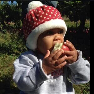 Soft and Fuzzy Polka Dot Pom Pom Hat 6-9 Months